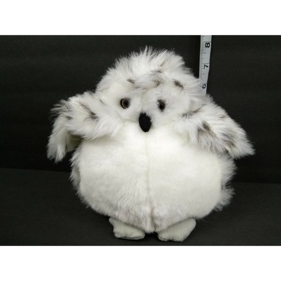 Authentic Island Lavender.com 8" Spotted White Snowy Owl Stuffed Animal Plushie - Picture 9 of 10